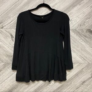 Theory | Black Tiered Swing Tee Shirt Smal Petite